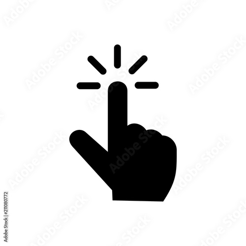 One finger click vector icon