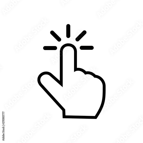 One finger click vector icon