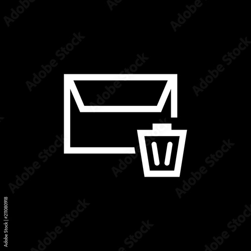 Delete email vector icon photo