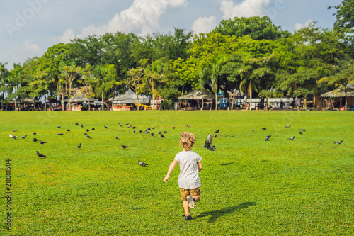 Boy on Padang Kota Lama or simply called The Padang, is the parade ground and playing field created by the British colonials in the civic district of George Town photo