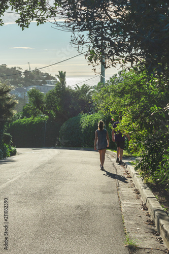Photography morning walk on suburban streets