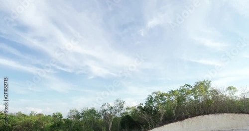 Drone video of quarry for limestone mining