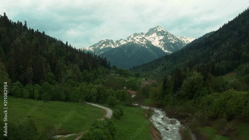 Alpine meadows on the mountains