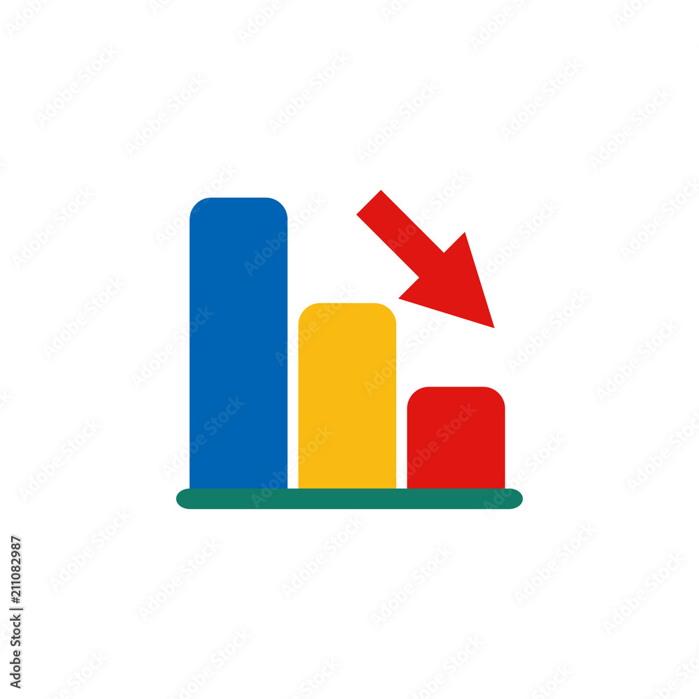Down Statistic Logo Icon Design Down Statistic Logo Icon Design