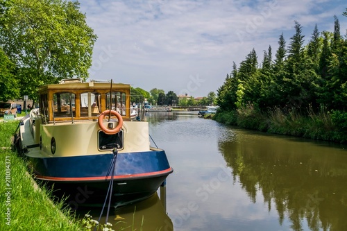 Canvastavla Canal du midi, Aude, Occitanie, France.