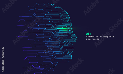 Artificial Intelligence and Big Data, Internet of Things Concept