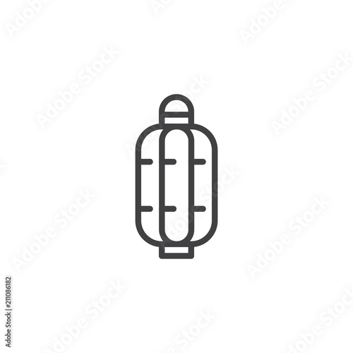 Oriental Paper Lantern outline icon. linear style sign for mobile concept and web design. Japanese lantern simple line vector icon. Symbol, logo illustration. Pixel perfect vector graphics