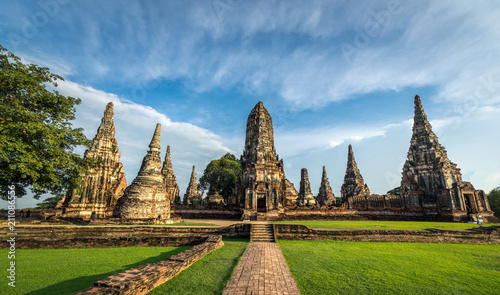 Obraz na plátně Landscape Ayutthaya Historical Park in Ayutthaya