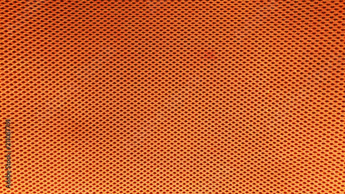 Orange nylon fabric pattern texture background.