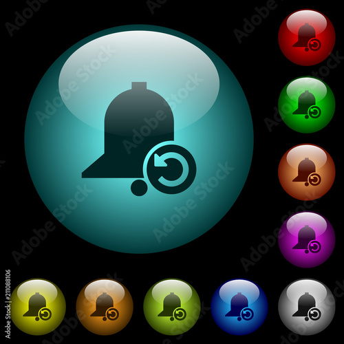 Reminder restore icons in color illuminated glass buttons