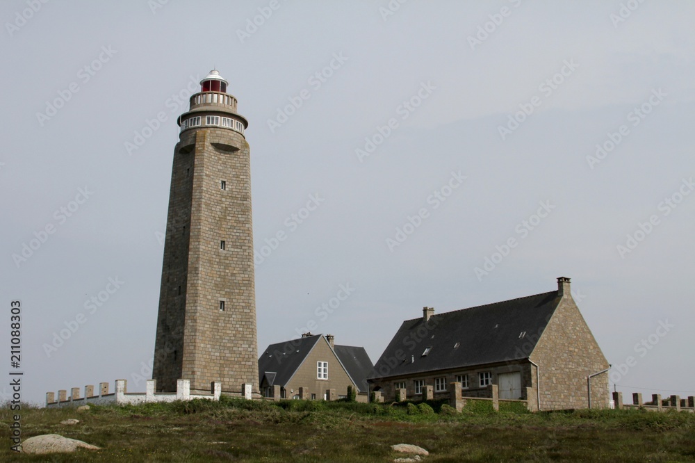 le phare de cap lévi en Normandie à Fermanville dans le Cotentin, Manche