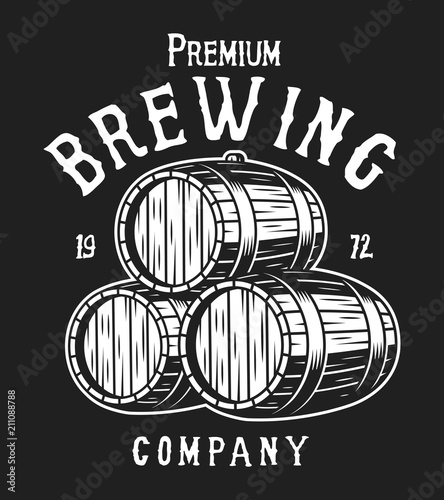 Vintage brewery white label concept