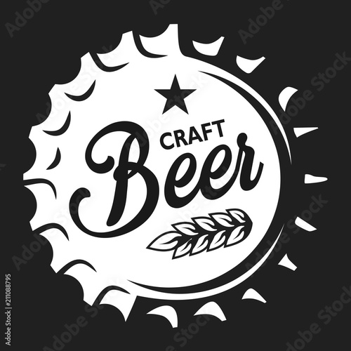 Vintage craft beer monochrome logotype template