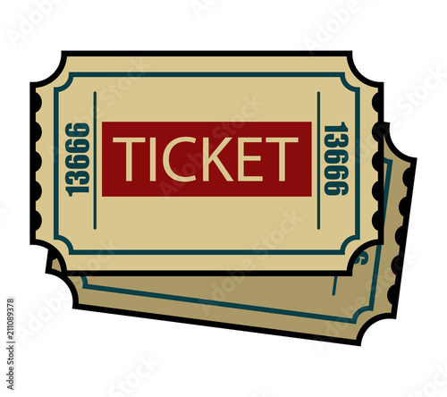 Vintage colorful cinema tickets concept