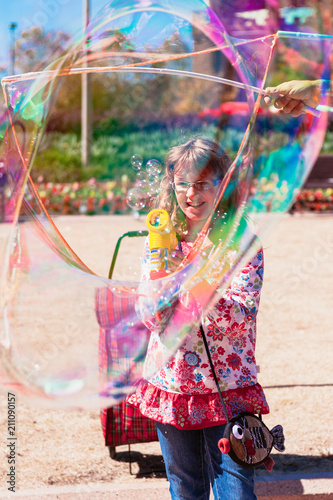 Photography street entertainer in Sydney, Australia, April 2012
