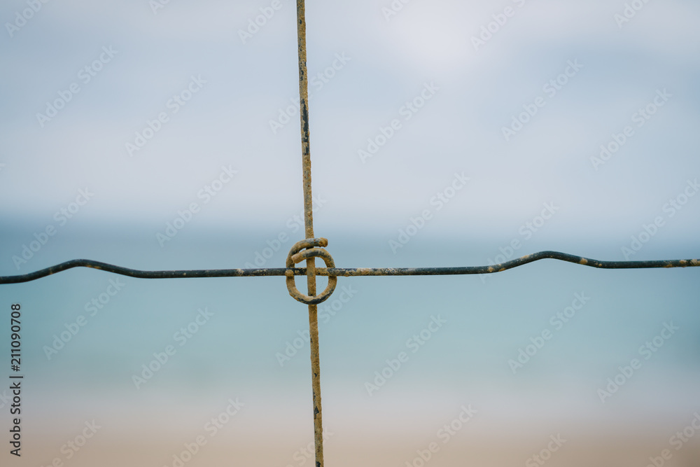 cross section on a wire fence