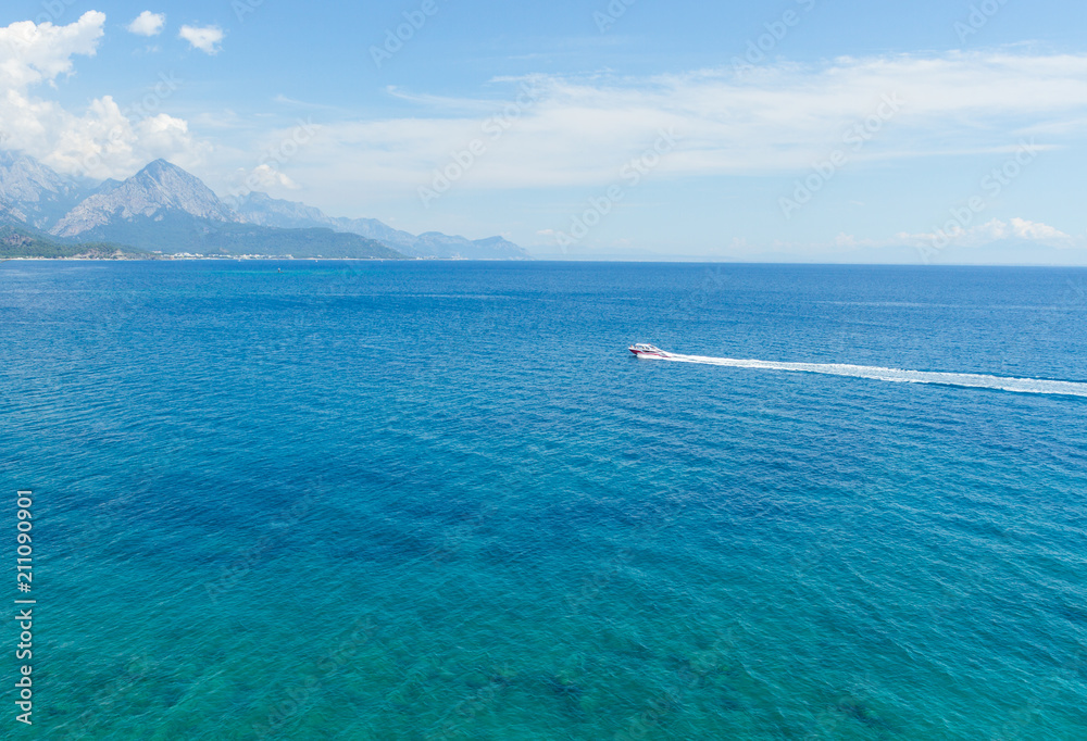 Mediterranean Sea with turquoise water in Kemer