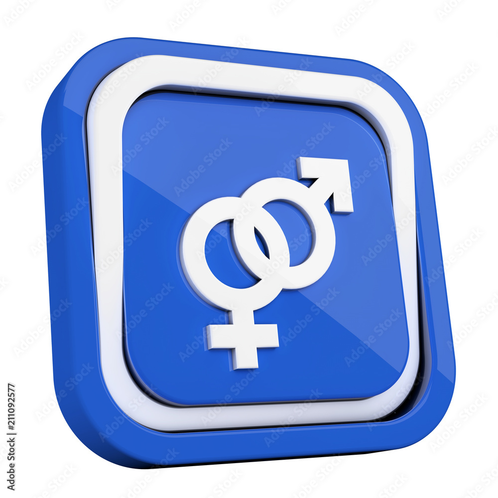 ikona plastikowa 3D niebieski kwadrat pierścień