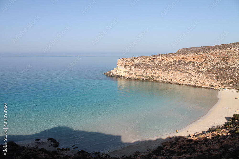 the wonderful island of Lampedusa in Italy