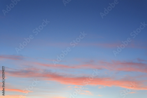 Fototapeta Naklejka Na Ścianę i Meble -  Beautiful sunset sky with pink and blue colors