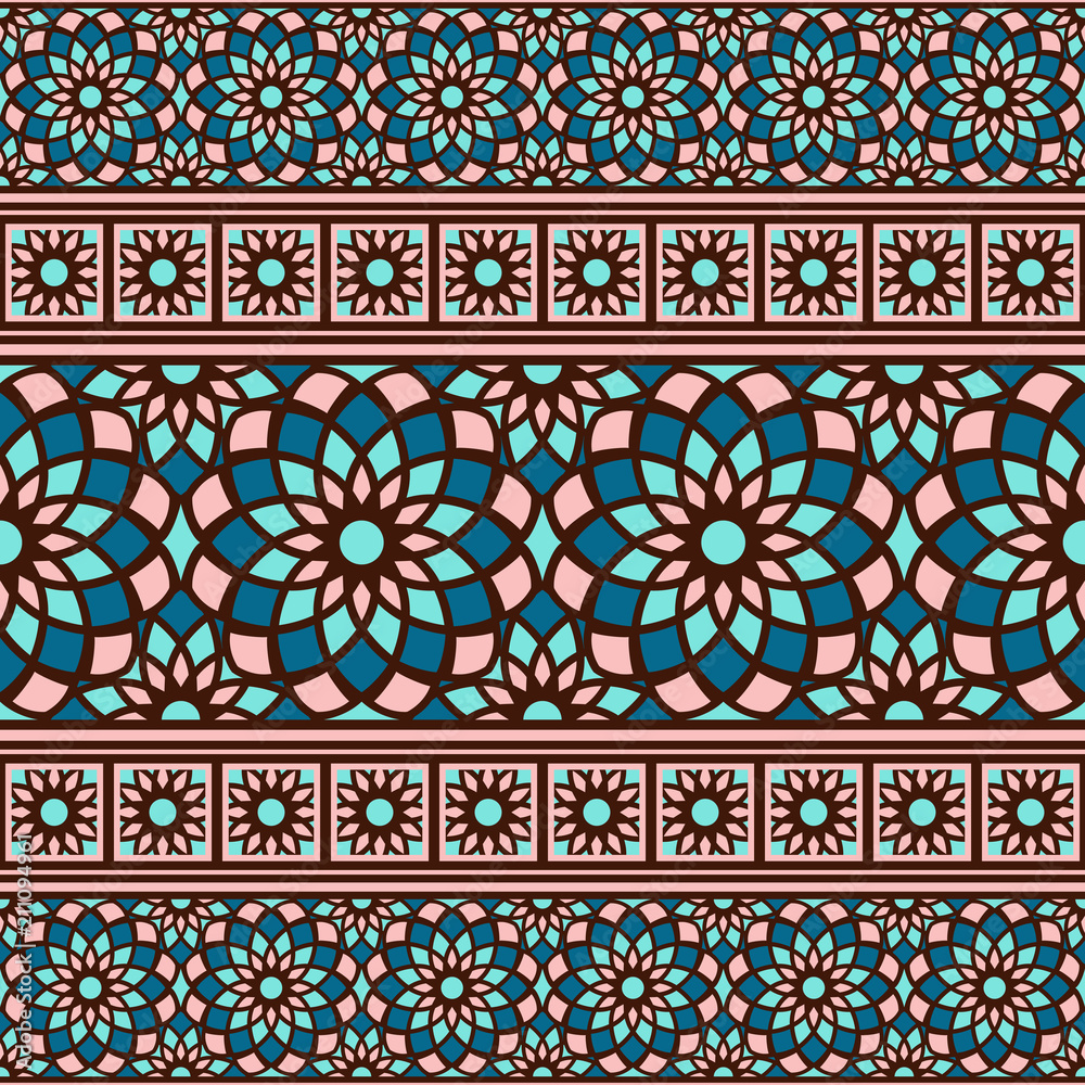 Vector Border Arabic Pattern