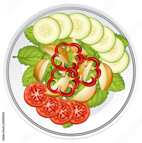 Top view of salad