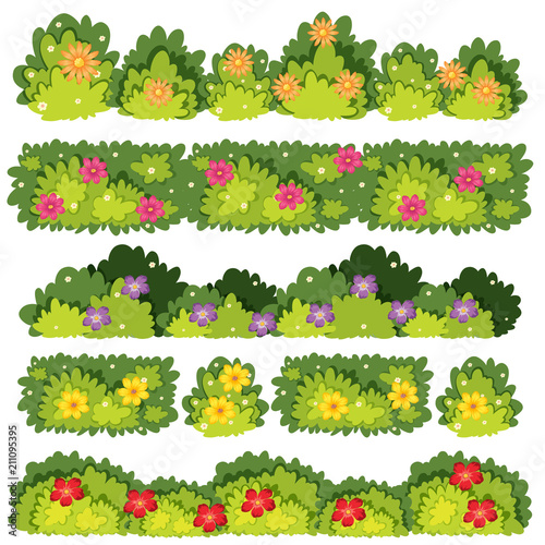 A Set of Flower Bush