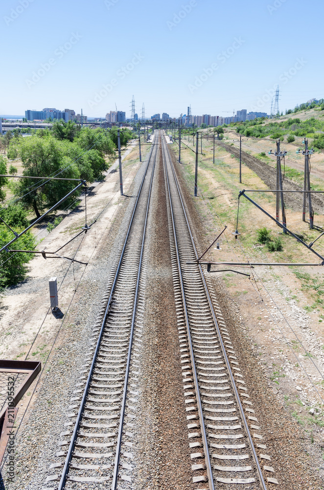Railway, top view Railway, top view