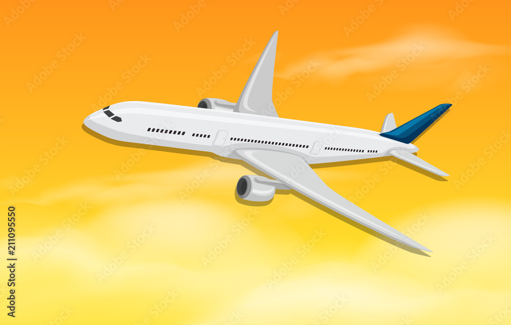 large airplane flying in a sunset large airplane flying in a sunset
