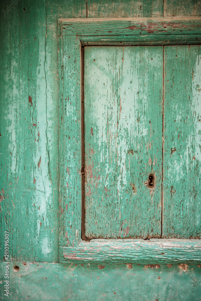 Close-up of an old wooden door