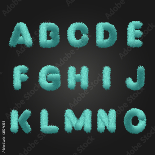 Fur Letters.Vector Illustration