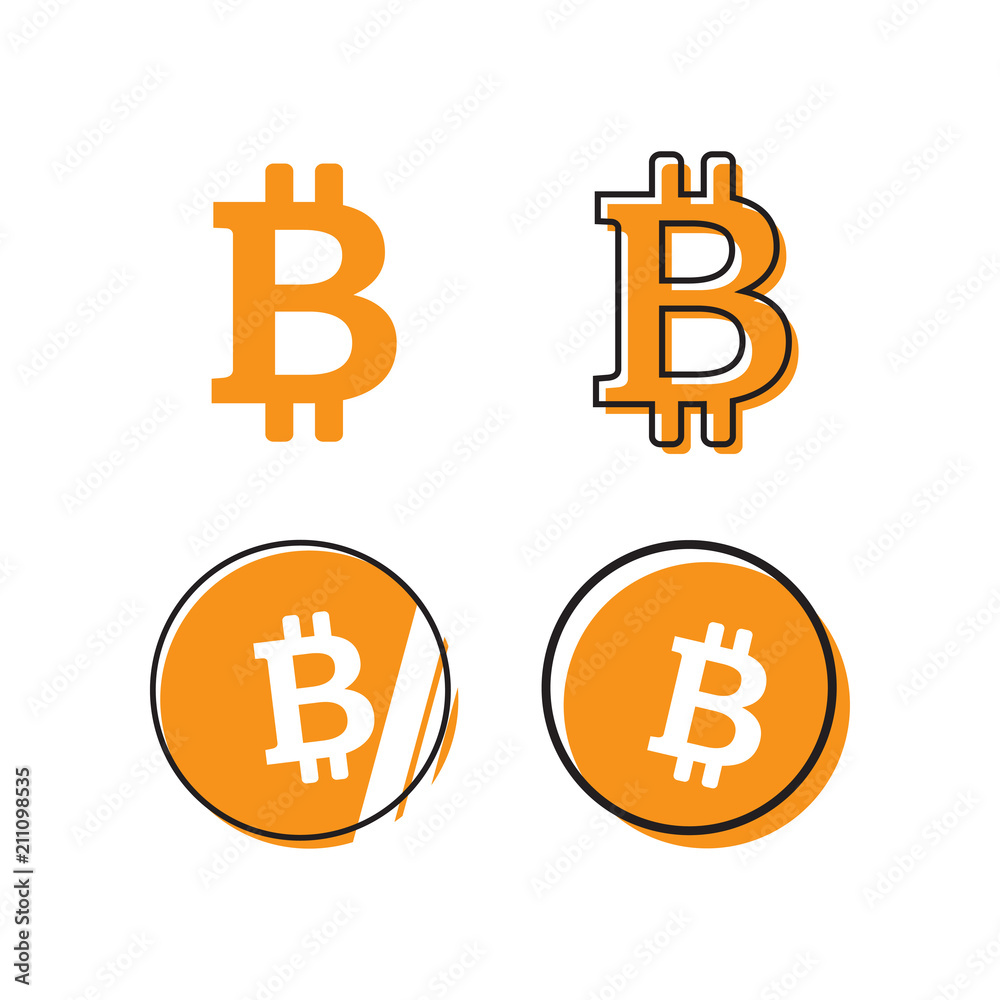 Bitcoin logo design template Bitcoin logo design template