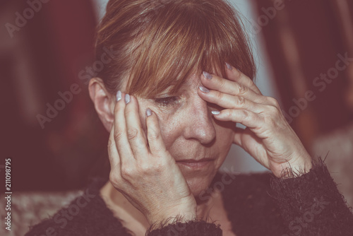 Portrait of depressed woman