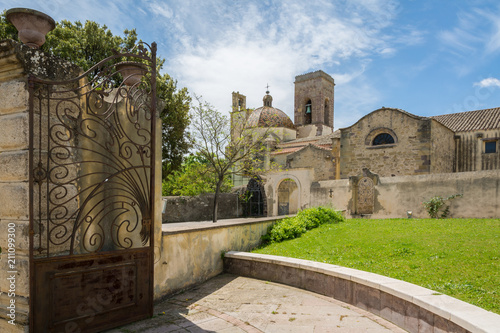 The church of the Immaculate Conception in Barumini, Sardinia, Italy. The church, dating back to the sixteenth century, is built in late-Gothic forms . photo