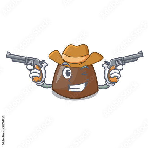 Cowboy chocolate candies character cartoon