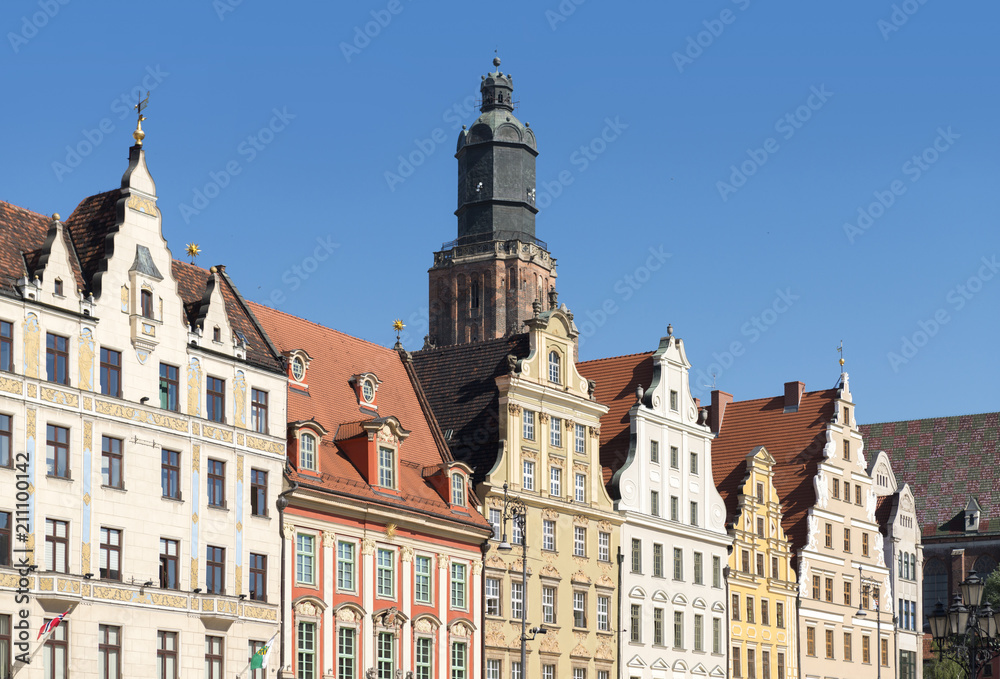 Polen, Breslau, Wroclaw, Westseite des Rynek