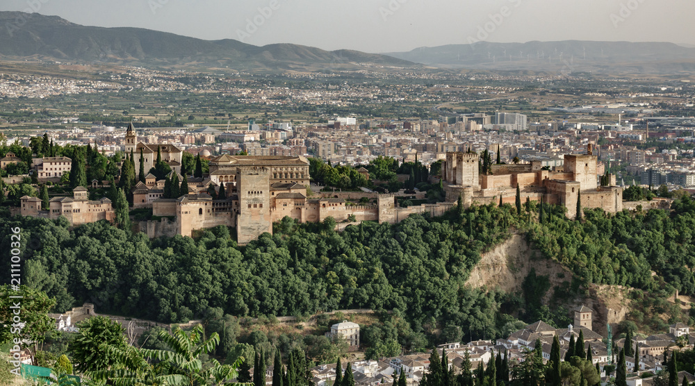 The Alhambra against the city