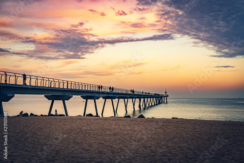 pier in sunset light