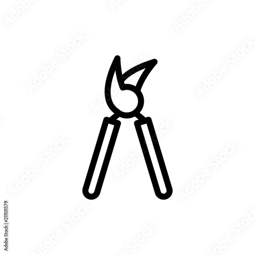 garden scissors icon vector illustration