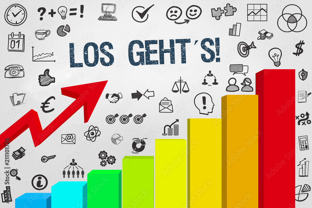 Los geht´s! Diagramm mit Symbole Los geht´s! Diagramm mit Symbole