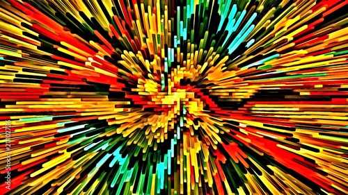 computer illustration abstract psychedelic colored background mosaic chaotic brush strokes paints brushes of different sizes