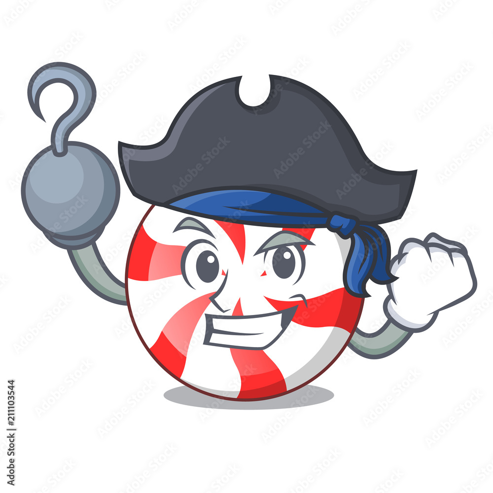 Pirate peppermint candy character cartoon Stock Vector | Adobe Stock Pirate peppermint candy character cartoon Stock Vector | Adobe Stock