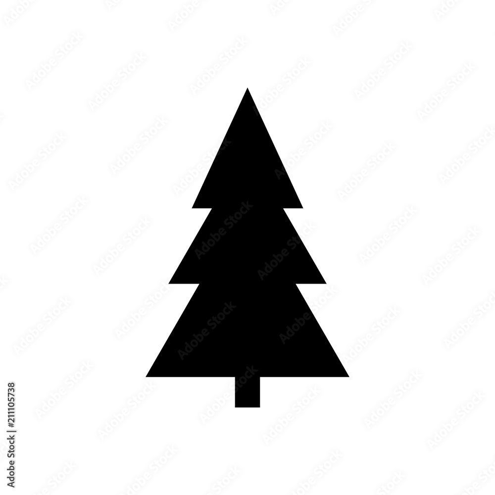 Fir tree icon isolated. Flat design Fir tree icon isolated. Flat design