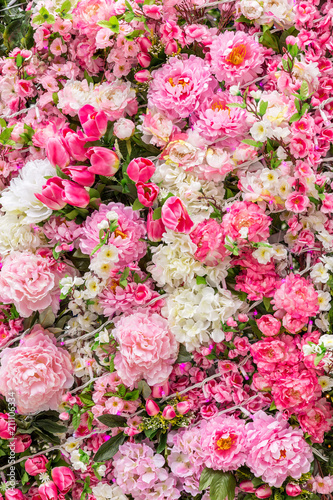 Beautiful flowers background for wedding scene