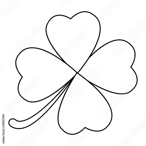 four leaf clover design isolated on white background