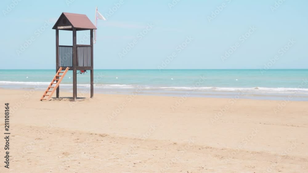 Landscape with lifeguard lookout on the beach. Landscape with lifeguard lookout on the beach.