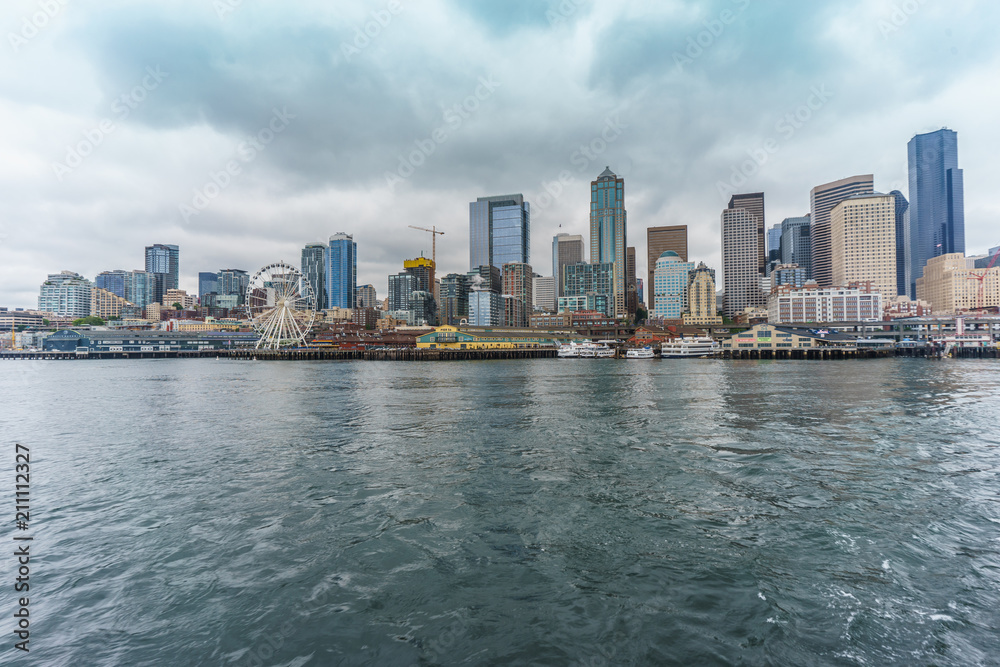 Seattle, Washington Skyline Aussicht von der Fähre