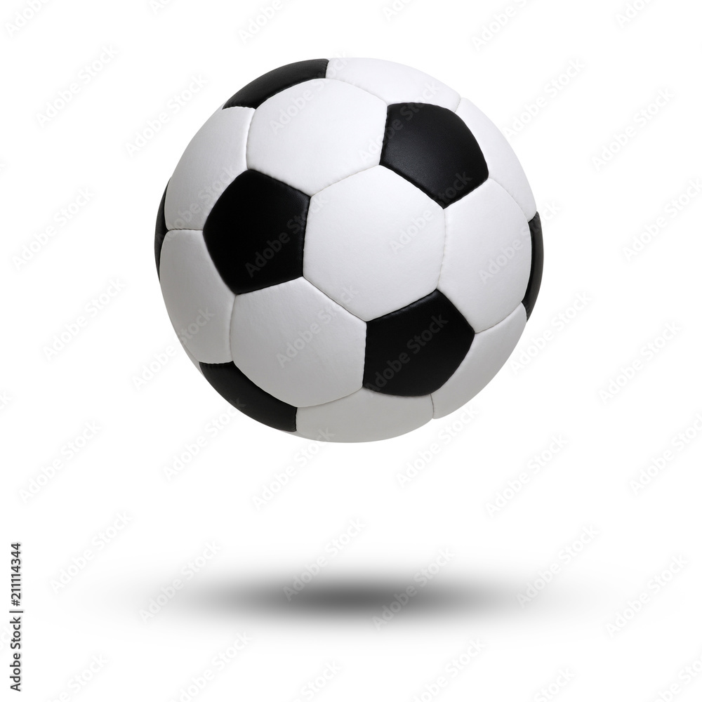 Fototapeta premium soccer ball on white