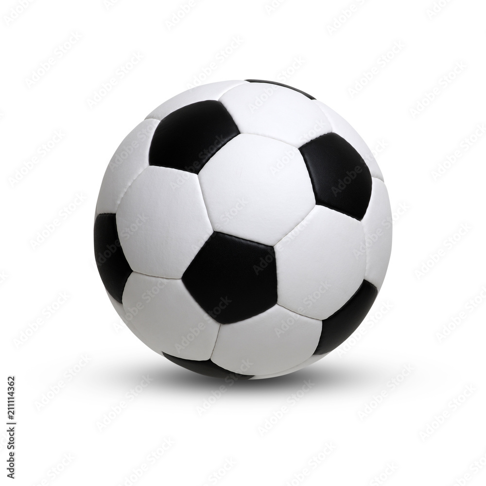 soccer ball on white soccer ball on white