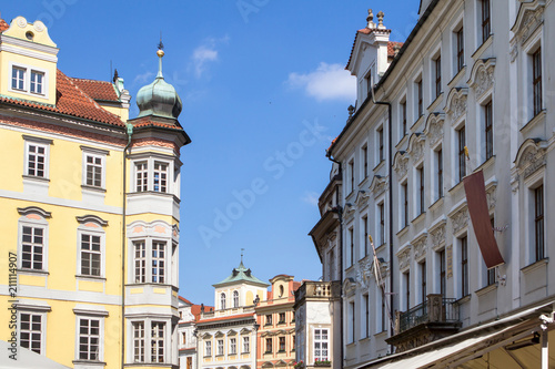 Historical buildings in old town in Prague  Czech republic